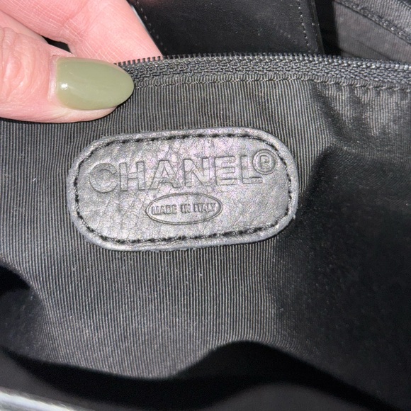 Chanel Black Leather Tote Bag Authentic - Picture 6 of 12
